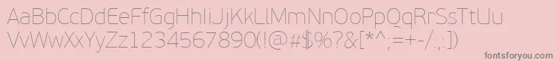 PfbeausansproXthin Font – Gray Fonts on Pink Background
