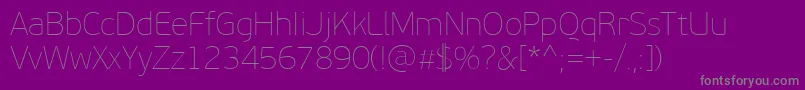 PfbeausansproXthin Font – Gray Fonts on Purple Background