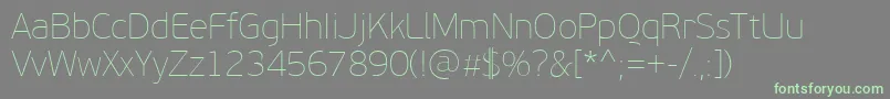 PfbeausansproXthin Font – Green Fonts on Gray Background