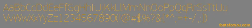 PfbeausansproXthin Font – Orange Fonts on Gray Background