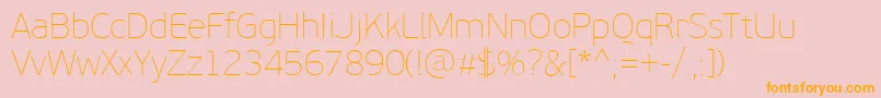 PfbeausansproXthin Font – Orange Fonts on Pink Background
