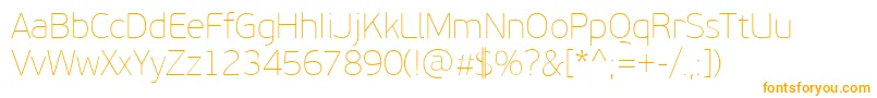 PfbeausansproXthin Font – Orange Fonts on White Background