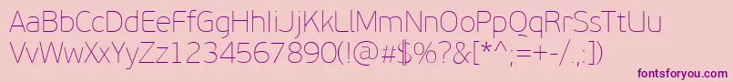 PfbeausansproXthin Font – Purple Fonts on Pink Background