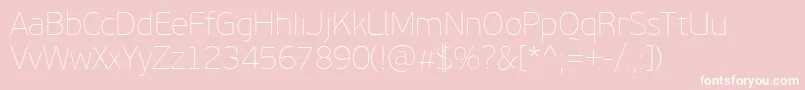 PfbeausansproXthin Font – White Fonts on Pink Background