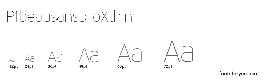 PfbeausansproXthin Font Sizes