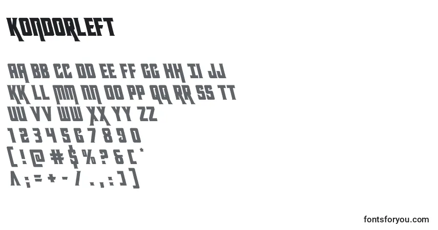 Police Kondorleft (131870) - Alphabet, Chiffres, Caractères Spéciaux