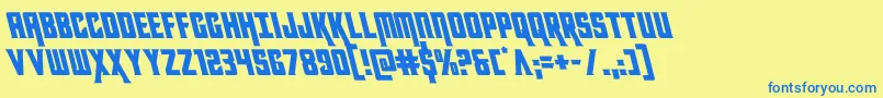 kondorleft Font – Blue Fonts on Yellow Background