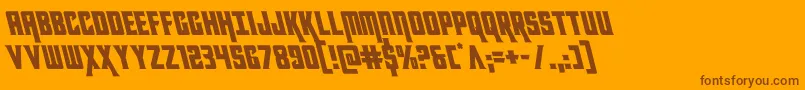 kondorleft Font – Brown Fonts on Orange Background