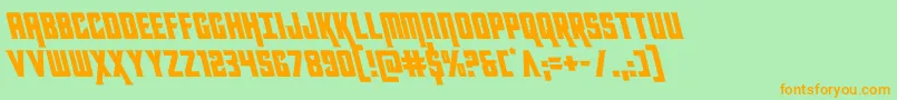 kondorleft Font – Orange Fonts on Green Background