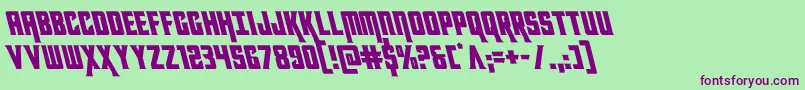 kondorleft Font – Purple Fonts on Green Background