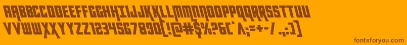 kondorleft Font – Brown Fonts on Orange Background