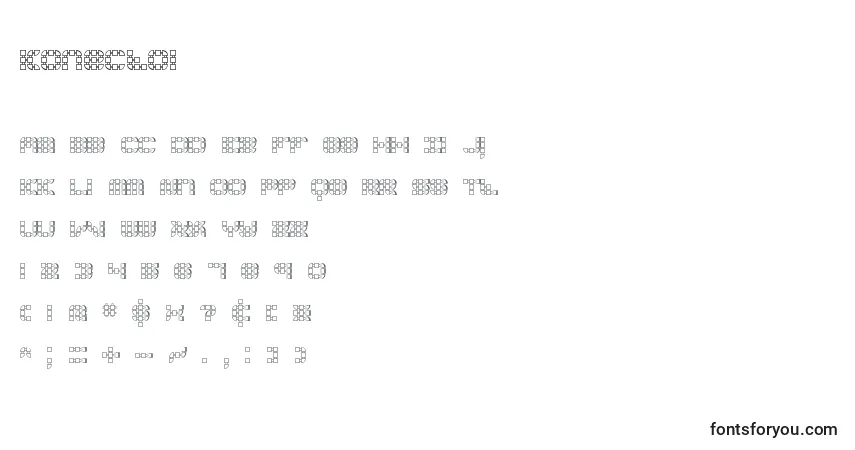 Konecto1 (131872)フォント–アルファベット、数字、特殊文字
