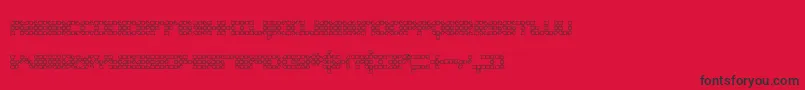konecto1 Font – Black Fonts on Red Background