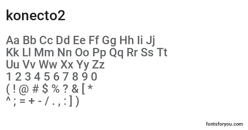 Czcionka Konecto2 (131873) – alfabet, cyfry, specjalne znaki