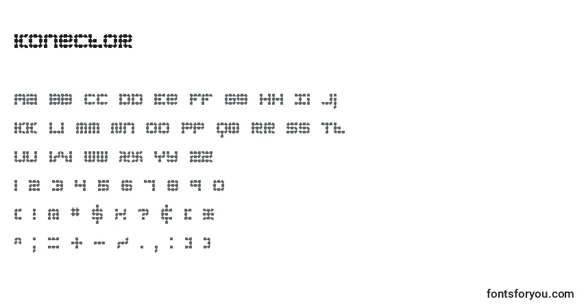 Schriftart Konector (131874) – Alphabet, Zahlen, spezielle Symbole