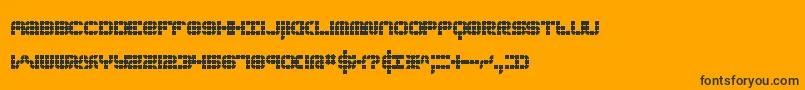 konector-Schriftart – Schwarze Schriften auf orangefarbenem Hintergrund