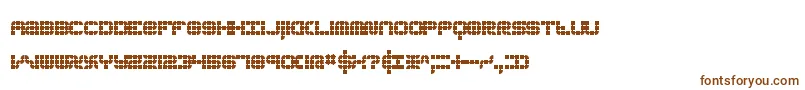 フォントkonector – 白い背景に茶色のフォント
