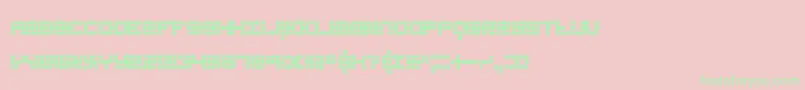 フォントkonector – ピンクの背景に緑の文字