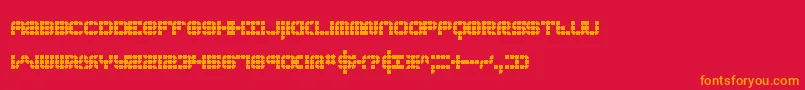 konector Font – Orange Fonts on Red Background