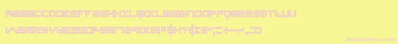 konector-fontti – vaaleanpunaiset fontit keltaisella taustalla