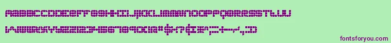 konector Font – Purple Fonts on Green Background