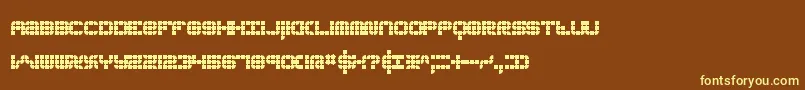 konector-fontti – keltaiset fontit ruskealla taustalla