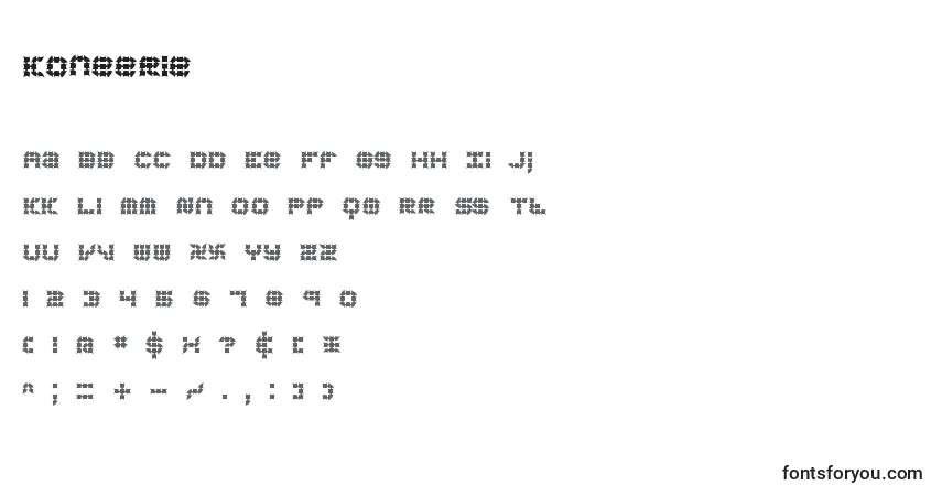 Schriftart Koneerie (131875) – Alphabet, Zahlen, spezielle Symbole