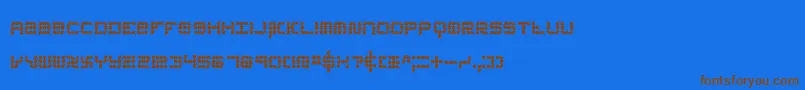 koneerie Font – Brown Fonts on Blue Background