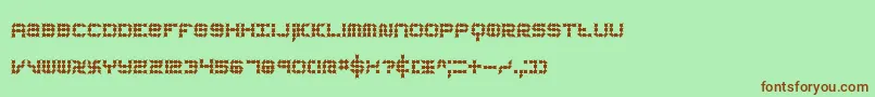 Шрифт koneerie – коричневые шрифты на зелёном фоне