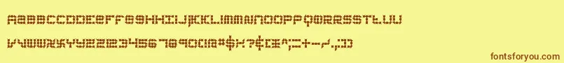 koneerie-fontti – ruskeat fontit keltaisella taustalla