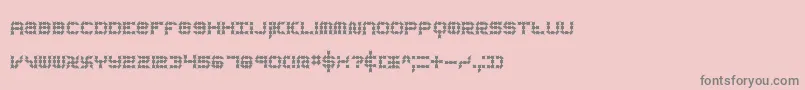フォントkoneerie – ピンクの背景に灰色の文字