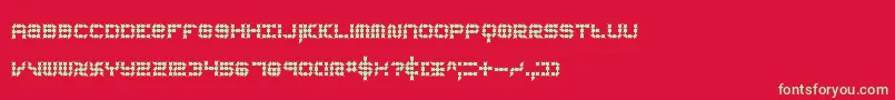 koneerie Font – Green Fonts on Red Background