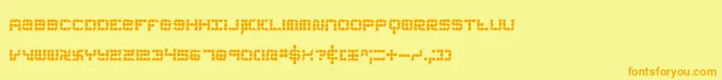 Fonte koneerie – fontes laranjas em um fundo amarelo