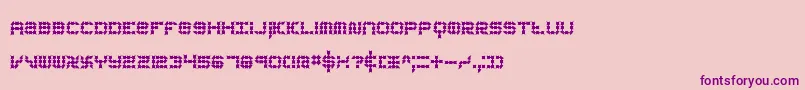 koneerie-Schriftart – Violette Schriften auf rosa Hintergrund