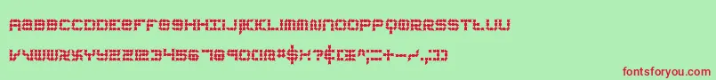 フォントkoneerie – 赤い文字の緑の背景