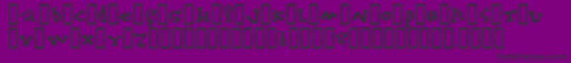 konfekt Font – Black Fonts on Purple Background