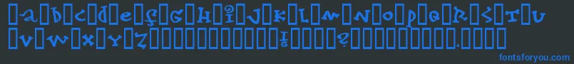 fuente konfekt – Fuentes Azules Sobre Fondo Negro