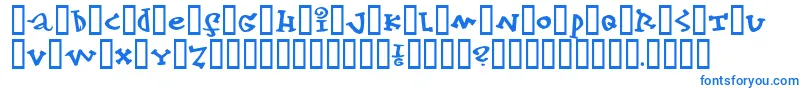 konfekt-Schriftart – Blaue Schriften