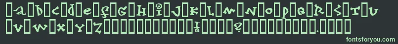 konfekt Font – Green Fonts on Black Background