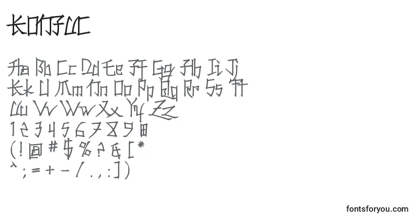 Schriftart KONFUC   (131877) – Alphabet, Zahlen, spezielle Symbole