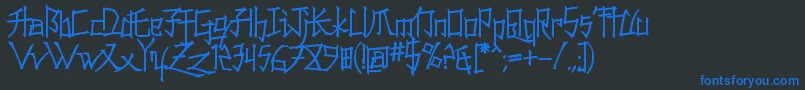 KONFUC   Font – Blue Fonts on Black Background