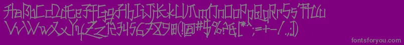 KONFUC  -Schriftart – Graue Schriften auf violettem Hintergrund