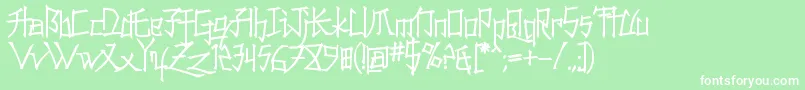 KONFUC   Font – White Fonts on Green Background