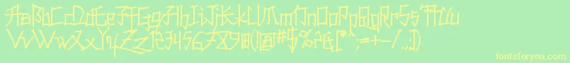 KONFUC   Font – Yellow Fonts on Green Background
