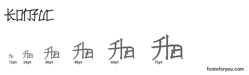 Размеры шрифта KONFUC   (131877)