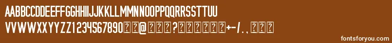 Czcionka KONGO – białe czcionki na brązowym tle