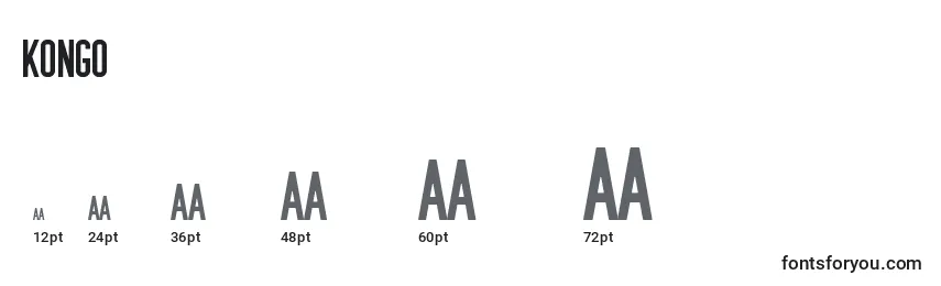KONGO Font Sizes