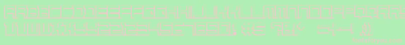 Шрифт Konstructiv   3D   dker – розовые шрифты на зелёном фоне