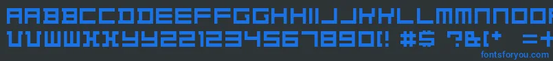 Шрифт Konstructiv   Dker – синие шрифты на чёрном фоне