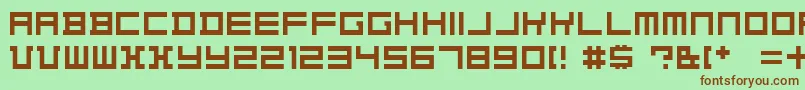 Шрифт Konstructiv   Dker – коричневые шрифты на зелёном фоне